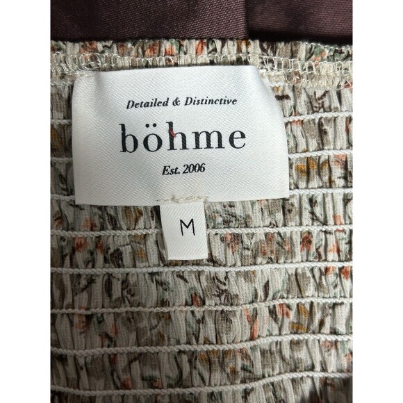 Bohme Midii Dress Size medium Floral Boho Granny Retro Spring Milkmaid - Picture 8 of 10